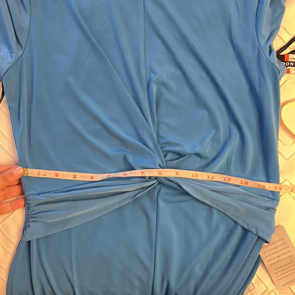 NWT donna Morgan blue maxi waist twist size 12 - Picture 8 of 11